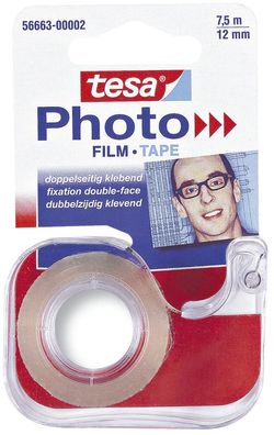 tesa® 56663-00002-00 Abroller für doppelseitigen Klebefilm Photo Film, 7,5 m x 12 mm,