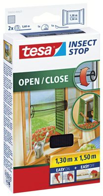 tesa Fliegengitter f?r Fenster OPEN/CLOSE, 1,30 m x 1,5 m