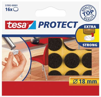 tesa Protect Filzgleiter, braun, Durchmesser: 18 mm