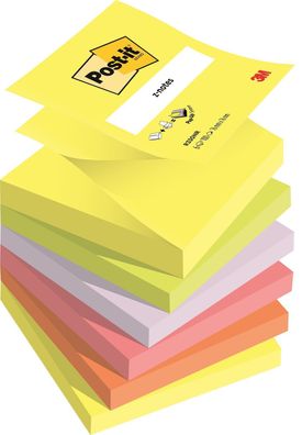 Post-it® R330-NRB Haftnotiz Z-Notes Neon, 76 x 76 mm, 70 g/qm, neonfarben, 100 Blatt,