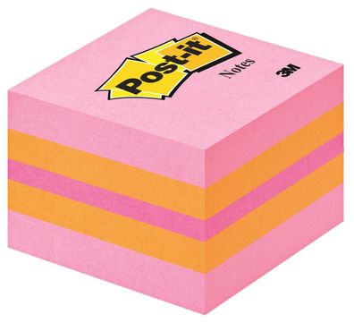 Post-it® 2051-P Haftnotiz-Würfel Mini - 51 x 51 mm, pink