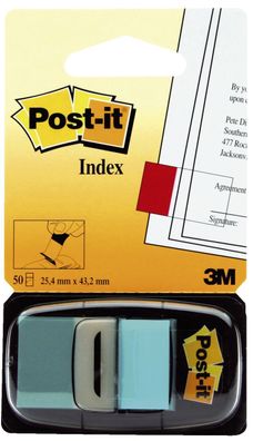 Post-it® 680-23 Index Standard-Typ 680 - 25,4 x 43,2 mm, türkis