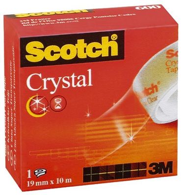 Scotch® C6001910 Klebeband Crystal Clear 600, Zellulose Acetat, Bandgröße (L x B): 10