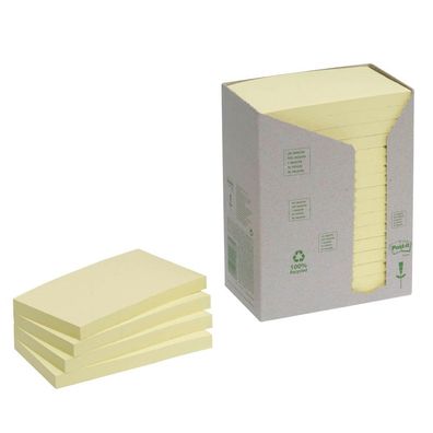 Post-it 655-1T Recycling Notes Haftnotizen Standard 655-1T gelb 16 Blöcke
