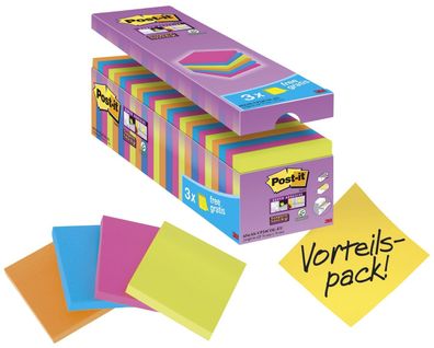 Post-it® SuperSticky 654-SE24P Haftnotiz Super Sticky Notes Vorteilspack - 76 x 76 mm