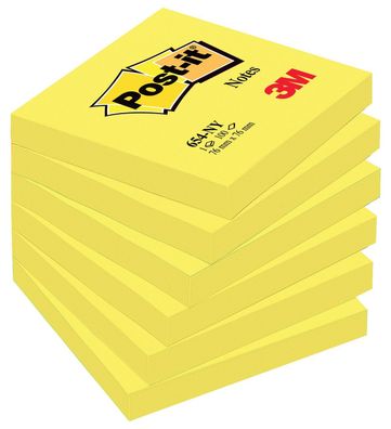 Post-it 654-NY Haftnotizen 76 x 76 mm neongelb(S)