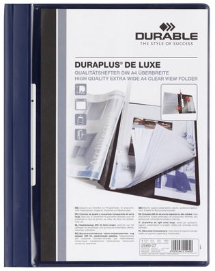 Durable 258907 Angebotshefter DURAPLUS® DE LUXE, strapazierfähige Folie, A4, dunkelbl