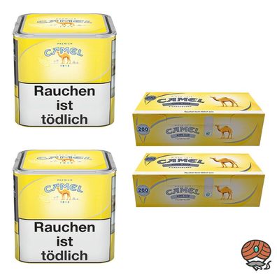 Camel Feinschnitttabak Dose 2x 56g + 400 Camel Hülsen