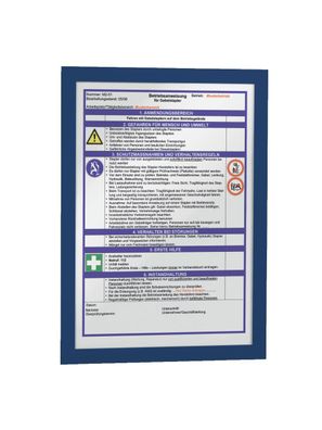 Durable 4882 07 Info-Rahmen DURAFRAME® - A4, 236 x 323 mm, dunkelblau, 10er Pack