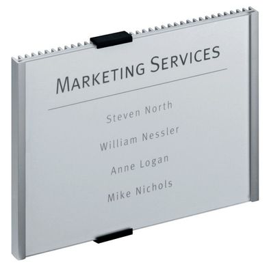 Durable 4805.23 Türschild INFO SIGN, Aluminiumrücken, 210 x 148,5 mm, metallic-silber
