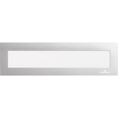 Durable 4986 23 Info-Rahmen DURAFRAME® Magnetic TOP A4 - 236 x 66 mm, silber, 5er Pac