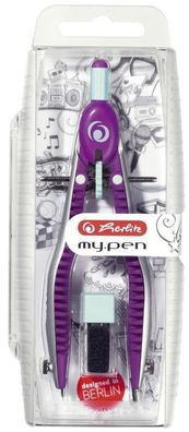 Herlitz 11122348 Schnellverstellzirkel lila/minze