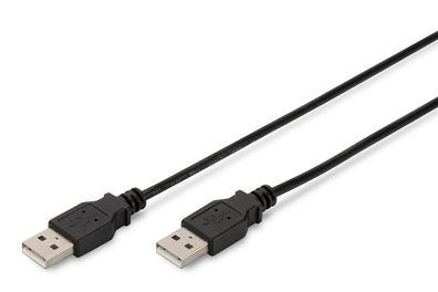 Assmann AK-300101-018-S USB 2.0 Anschlusskabel, USB-A - USB-A Stecker, 1,8 m