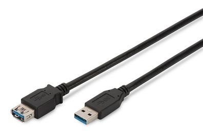 AK-300203-030-S USB 3.0 Verlängerungskabel, Typ A St/Bu, 3.0m, USB 3.0 conform, UL, s