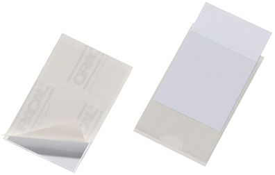 Durable 8379 19 Selbstklebetasche POCKETFIX® - 57x90 mm, seitlich offen, transparent,