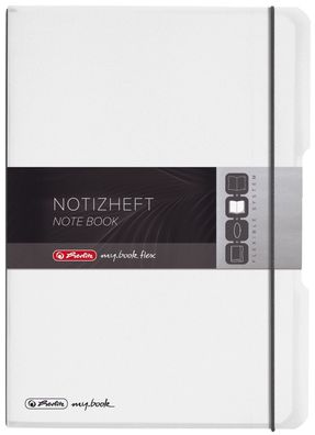 Herlitz 11361425 Notizheft flex PP - A4, liniert/kariert, 2x 40 Blatt, transluzent