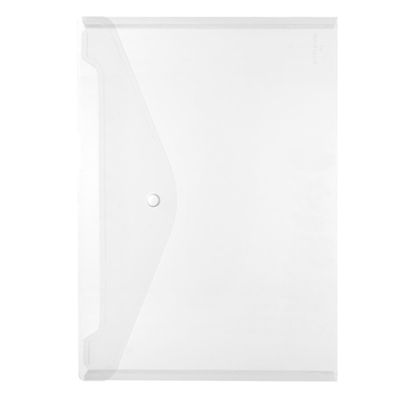 herlitz 10657930 Dokumententasche, DIN A4, PP, weiß/transparent