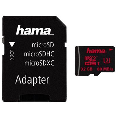 hama 123979 Speicherkarte Micro SecureDigital HC, Klasse 3, 64 GB