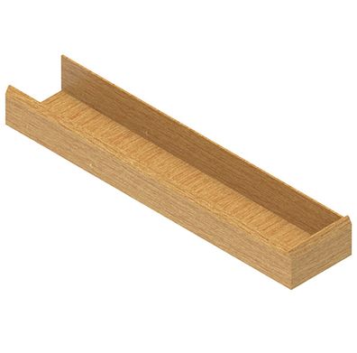 Schubladeneinsatz Holz, Zusatzfach Schublade 10x47,2x5cm, Eiche