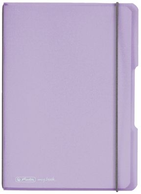 Herlitz 11408630 Notizheft flex - A5, PP, 40 Blatt, kariert, flieder