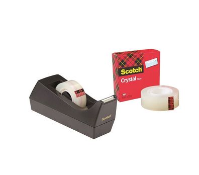 Scotch® 83980 Tischabroller Sparset C38 - inkl. 1 Rolle Crystal Clear Klebefilm 600,