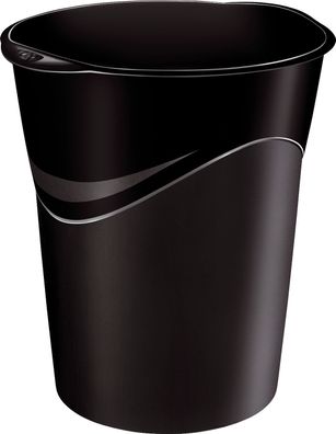 Cep 1002800161 Papierkorb Happy - schwarz, Ø min/max: 290/305 / 334 mm hoch