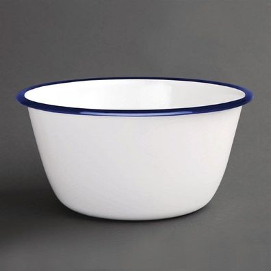 Olympia emaillierte Dessertschalen weiß-blau 7,5cm