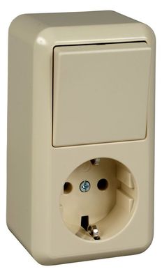 1St. Elso 388600 Universal-Schalter/Steckdose 10/16A CON Steckklemme perlweiß