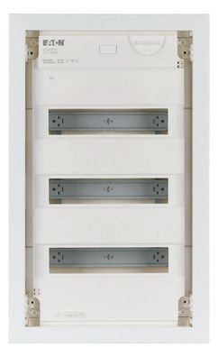 1St. Eaton 178802 Unterputz-Kleinverteiler, 3-reihig, Stahlblechtür flach KLV-36UPP-F