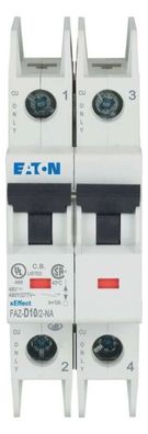 1St. Eaton 102187 Leitungsschutzschalter, 10 A, 2p, Charakteristik: D FAZ-D10/2-NA