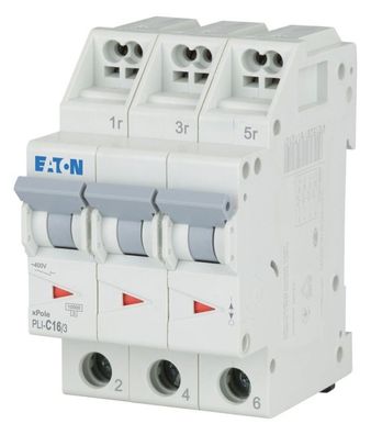 1St. Eaton 101321 LS-Schalter C-Charakter 16A, 3-polig (Steckkl.), PLI-C16/3 PLI-C16