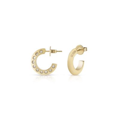 Gold-plated hoop earrings Hoops Don`t Lie JUBE01491JWYGT/U