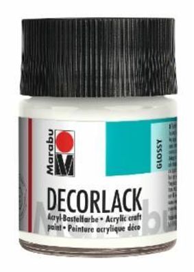 Marabu 1130 05 070 Decorlack Acryl, weiß 070, 50 ml