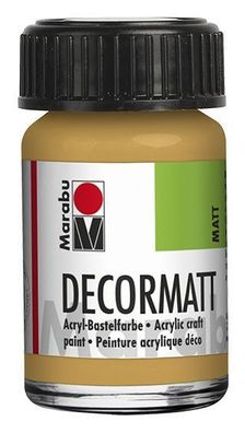 Marabu 1401 39 784 Decormatt Acryl, Metallic-Gold 784, 15 ml