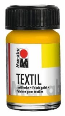 Marabu 1716 39 021 Textil Mittelgelb 021, 15 ml