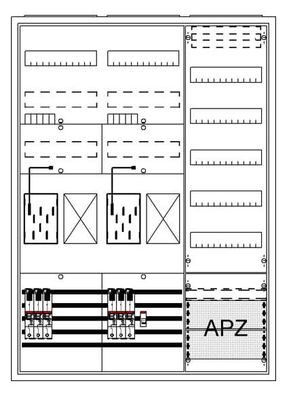 1St. Striebel Komplettschrank AP BA37LG4 BKE-I A37 2Z2R1V5A2 2CPX054242R9999