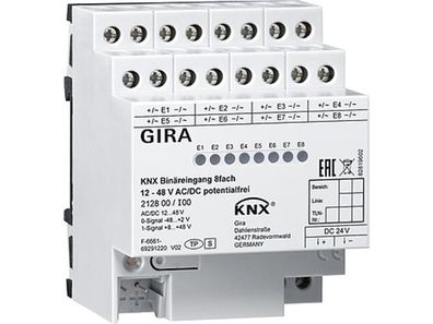 1St. Gira 212800 Binäreing. 8f 12 - 48 V AC/DC pot. frei K 212800