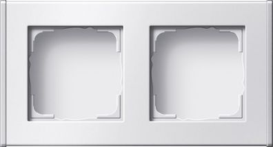 1St. Gira 136227 Profil 2fach senkr. + waager. Profil 55 Reinweiß(lack.)