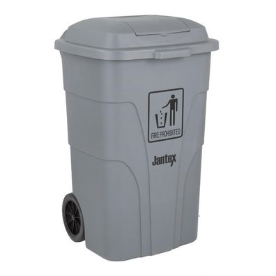 Jantex 120Ltr Mülltonne mit Fußpedal Grau