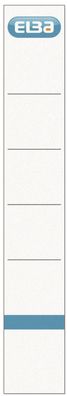 Elba 400039637 Einsteck-Rückenschilder - schmal/kurz, weiß, 10 Stück, blauer Logoaufd