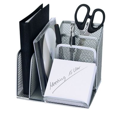 WEDO Utensilienst„nder Office, 4 F„cher, Drahtmetall, silber