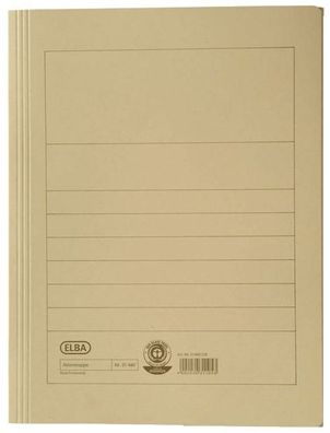Elba 100091159 Aktenmappe - Manilakarton (RC), 250 g/qm, A4, 15 mm, chamois