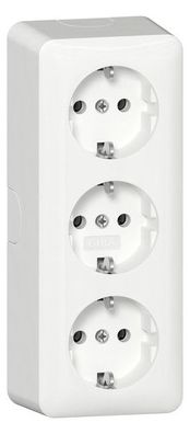 1St. Gira 478913 3f- Steckd. + Montagepl. AP