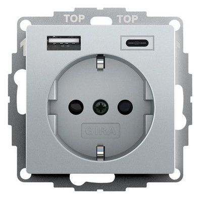 1St. Gira SCHUKO SH USB-Spannungsvers. 245926 2f Typ A/C System 55 F