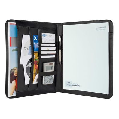 WEDO 58 5401 Schreibmappe Elegance A4 Kunstleder/Nylon schwarz