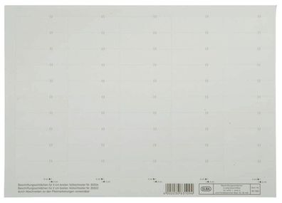 Elba 100555644 vertic® Beschriftungsschild für Registratur, 58 x 18 mm, weiß, 50 Stüc
