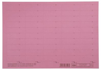 Elba 100552048 vertic® Beschriftungsschild für Registratur, 58 x 18 mm, rot, 50 Stück