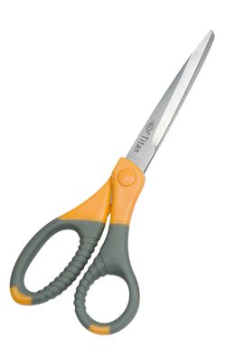 WEDO Schere TITAN plus, spitz, L„nge: 180 mm, grau/gelb