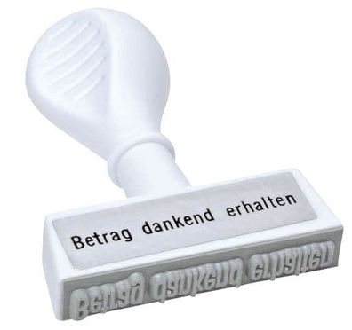 WEDO® 193 7 Stempel Text Betrag dankend erhalten - Abdruck 45 mm