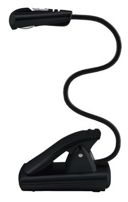 Wedo 2541001 Leselampe mobil schwarz LED mit Batterien